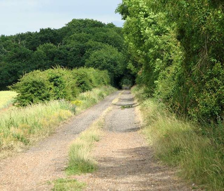 The old railway track
